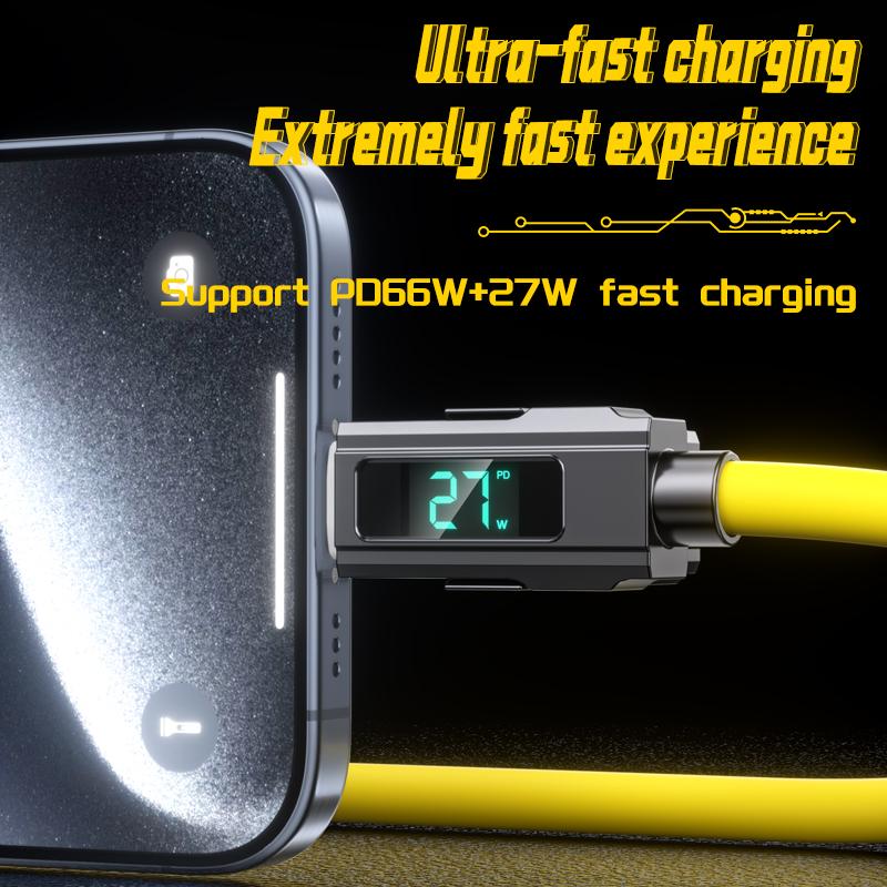 5A Handykabel 4-in-1 66W PD Schnellladung USB-C auf Type-C auf iOS Geeignet für iPhone iPad Huawei Xiaomi Samsung Redmi