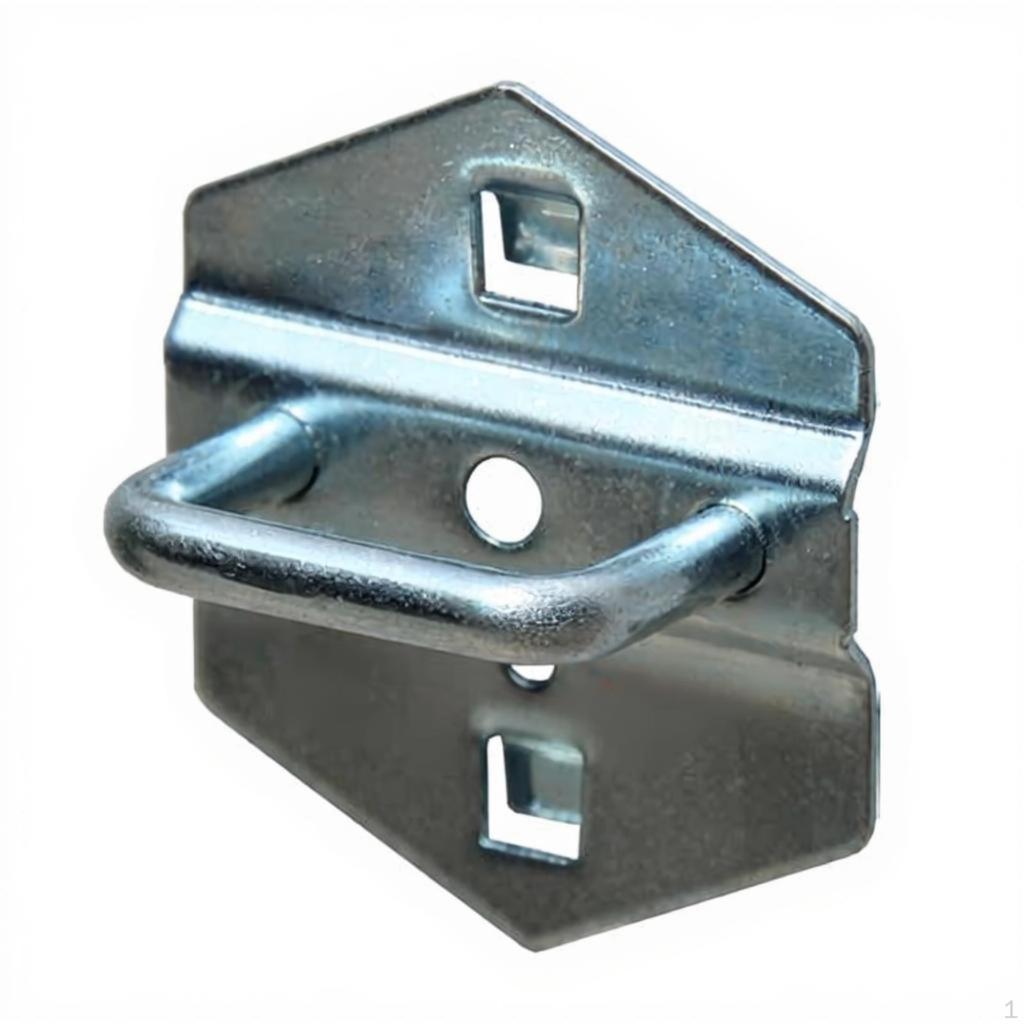 Square Hole Pegboard Hook, Metal Tool Holder, Garage Workshop Storage Double Slanted 7.5cm
