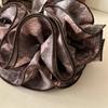 Übergroße mehrlagige Rüschen-Scrunchies Tuschmalerei-Stil Haargummi Vintage voluminöse Haarseil Großer Organza-Pferdeschwanzhalter