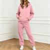 Women's Sweatsuit - Loose Fit Hoodie and Straight Leg Sweatpants Set for Casual Everyday Wear