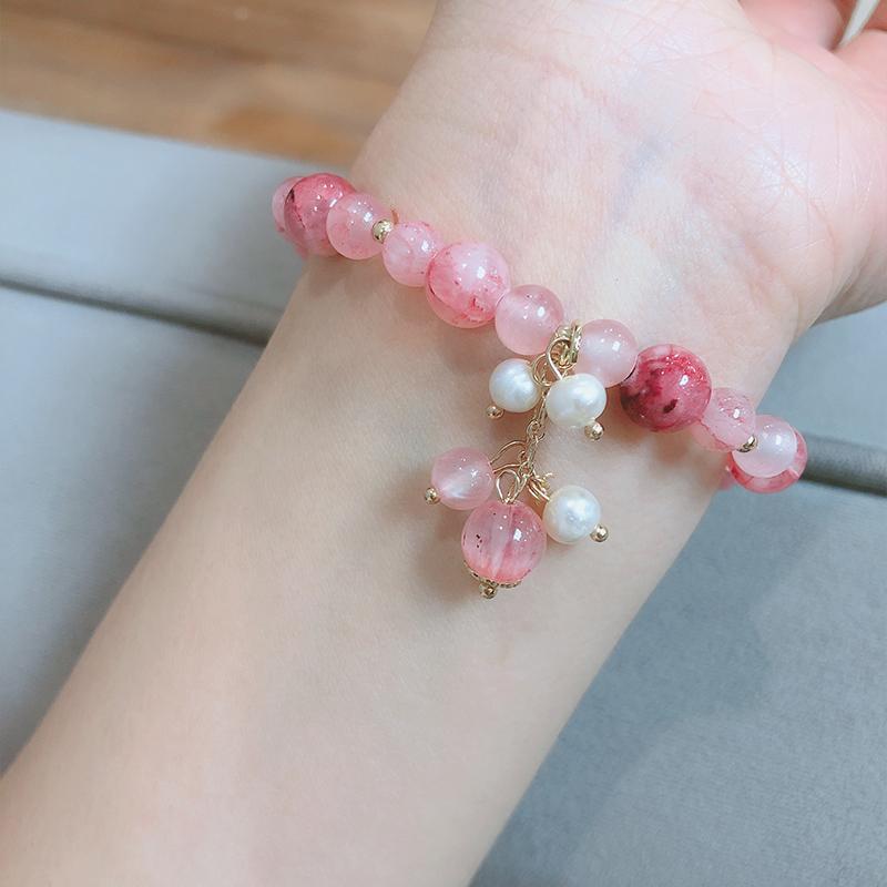 Women Natural Crystal Bracelet Holiday Gift Stretch Rope Bracelet Dating Party Crystal Bracelet Daily Wear