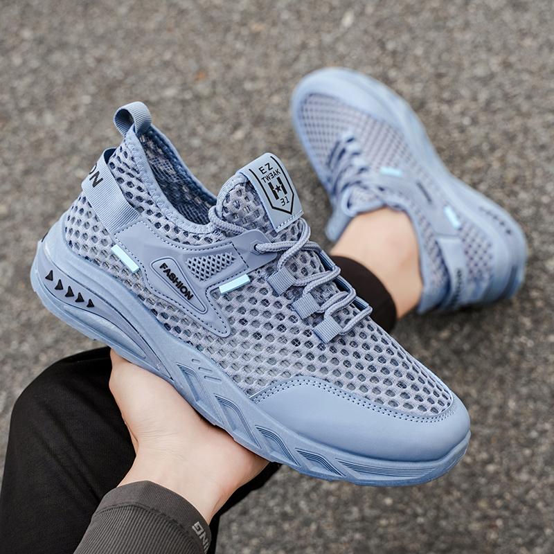 Fashion Mens Shoes Summer Breathable Sneakers Fashion Men's Sandals Casual Sports Lightweight Walking Mesh Shoes Mens Cheap Beige