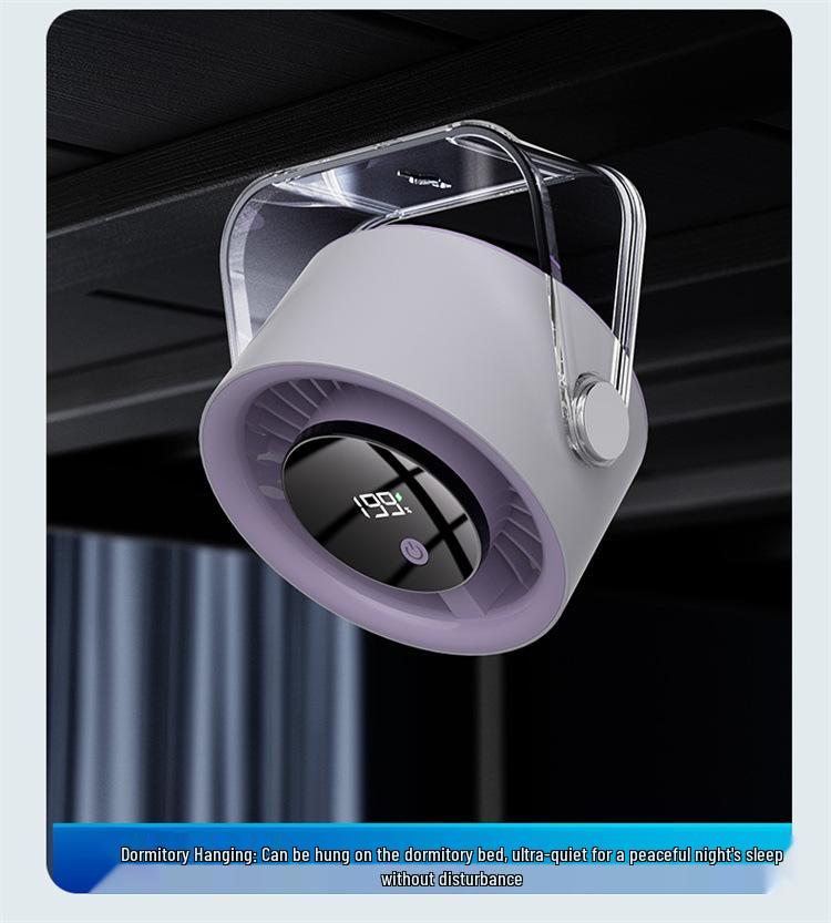High-Speed Turbo Rechargeable Wall-Mounted/Desktop Fan for Kitchen & Outdoor Use
