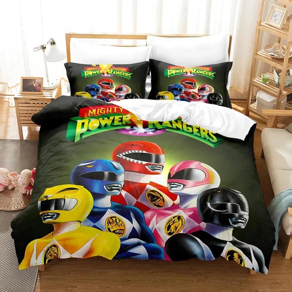 Mighty Morphin Single Double Queen King Size Bedding Set Aldult Boys Bedroom Duvet Cover Sets 3D Print Anime 2024