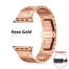 Titanium Color Band For Apple Watch Series 11 46mm 42mm Strap Stainless Steel H-Shaped Steel Band iWatch Ultra 3 2 49mm 45mm 40 41mm SE3 44mm Bracelet