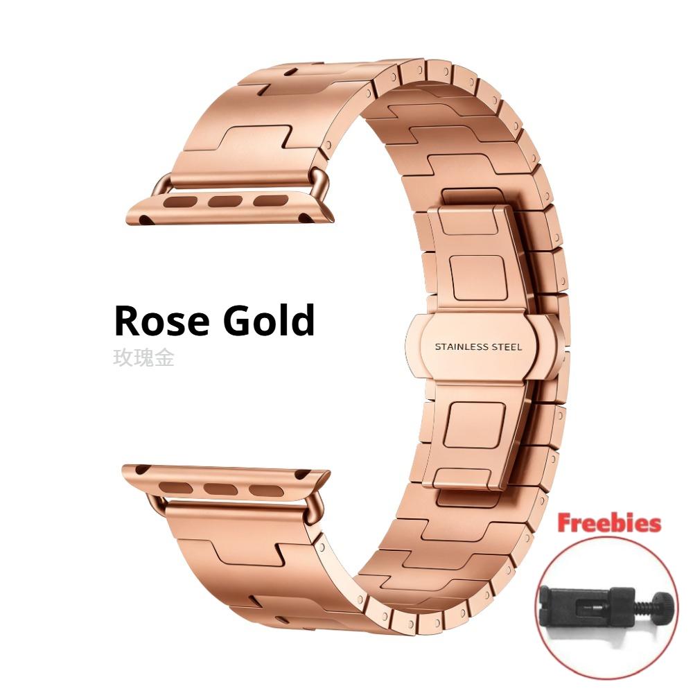 Titanium Color Band For Apple Watch Series 11 46mm 42mm Strap Stainless Steel H-Shaped Steel Band iWatch Ultra 3 2 49mm 45mm 40 41mm SE3 44mm Bracelet