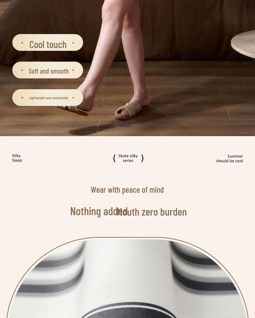 Damen Gestreiftes Eis Seiden Pyjama Set, Kurzarm Oberteil & Shorts für Drinnen oder Draußen