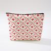 Pink Bowknot Zipper Storage Bag Travel Portable Wash Pouch Student Pencil Case Multi-Purpose Organizer for Women