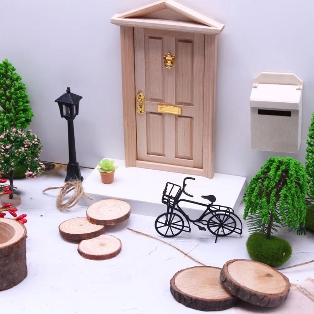 Mini Bike Miniatures Simulation Old-fashioned Bicycle Vintage Bicycle Model  Dollhouse Garden