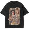 From The 70s Vintage Washed T Shirt Men Davids Bowied Vintage Cotton T-Shirts O Neck Leisure Tees Oversized Clothes