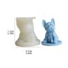 Dog Candle Silicone Sugar Cake Mold French Fighting Dog Cake Mold Chocolate Ice Block French Dessert Cake Decoration