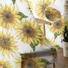 Modern Sunflower Tulle Curtains Living Room Kitchen Bedroom Cafe Hotel Home Decor Curtain With Sheer Polyester Perfect For