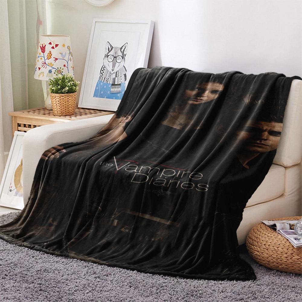 1PC The Vampire Patterned Flannel Blanket Suitable For All Seasons for Home Decor Warmth and Comfort Gifts Holiday Present