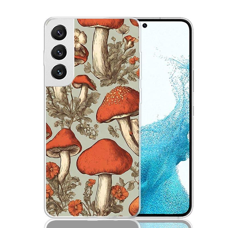 Colorful Mushroom Phone Case For Samsung Galaxy S26 Ultra S23 S24 S25 Edge S20 FE S21 S22 Plus Soft Print Shell Cover Fundas Gal
