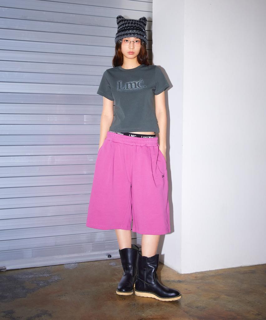 LMC Wm New Classic Logo Cropped Tee Brown