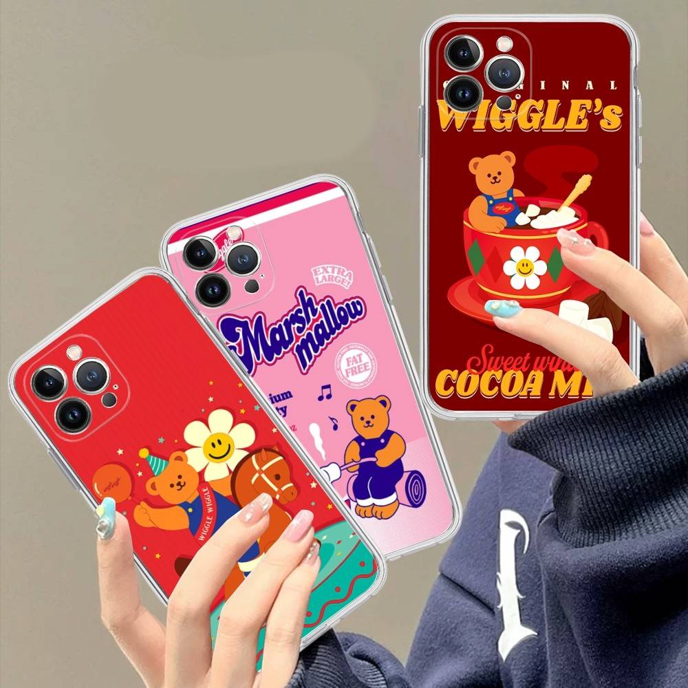 Cartoon Cute W-Wiggle W-WiggleS Phone Case For IPhone 17 16 15 14 13 11 12 Pro Max 16 Plus Transparent