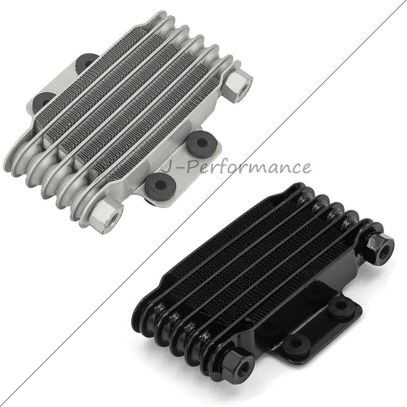 Black&Silver Universal 6 Rows Motorcycle Oil Cooler High Quality Engines Oil Radiator 190MM Motorcycle and Car Accessories
