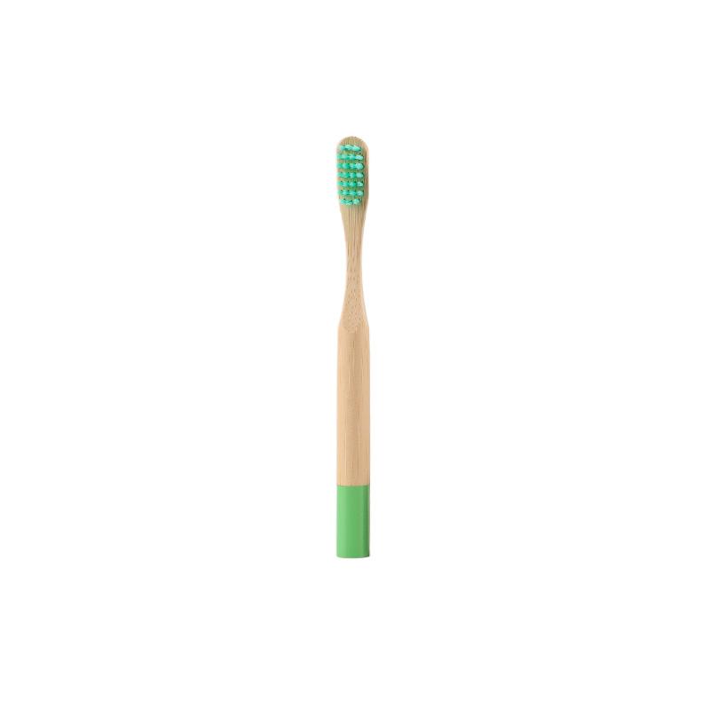 Custom Color Paint Round Handle Kids Soft Eco Degradable BPA Free Bamboo Handle Bamboo Toothbrush