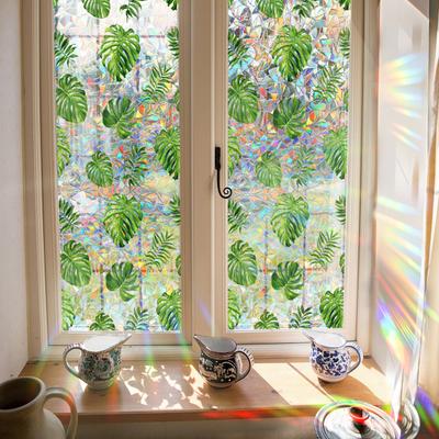 Floral Rainbow Statischer Aufkleber Fenster Sichtschutzfolie UV-Schutz Glasaufkleber Nicht klebendes Fenster