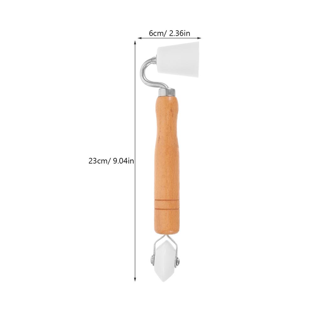 Roller for Wallpapering Wood Handle Seam Press Tool Lightweight Wear Resistant Perfect Fit To Avoid Wrinkles Professional Use