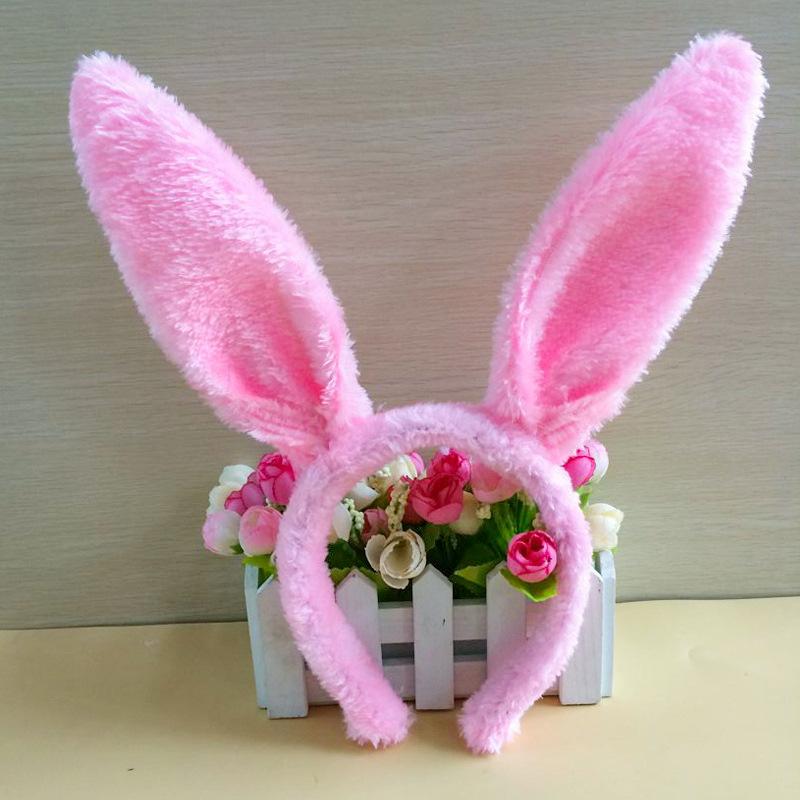 

Plush Childrens Hairband Rabbit Ear Decoration Headwear Stage Performance Props Style L