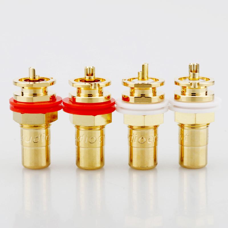10Pcs RCA Female Socket CMC Connector Chassis Panel Mount Adapter Audio Amplifier Terminal Plug AV Speaker Plug DIY Wire Jack