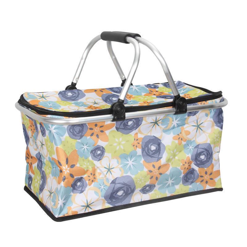 Insulated Outdoor Folding Picnic Basket with Lid – Large Capacity 48*28*25