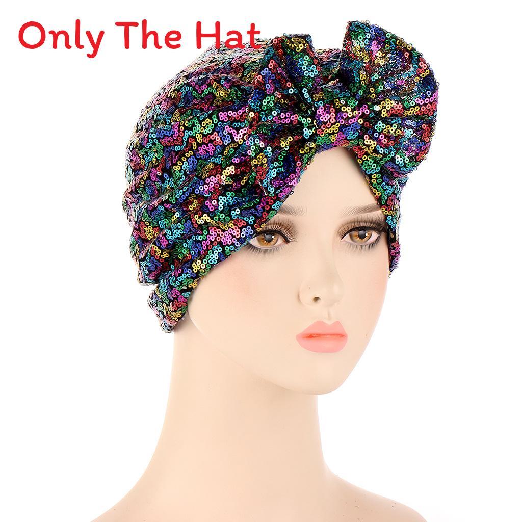 Summer Ladies Turban Head Wrap With Butterfly Bow And Sparkle Accents For Casual Wear