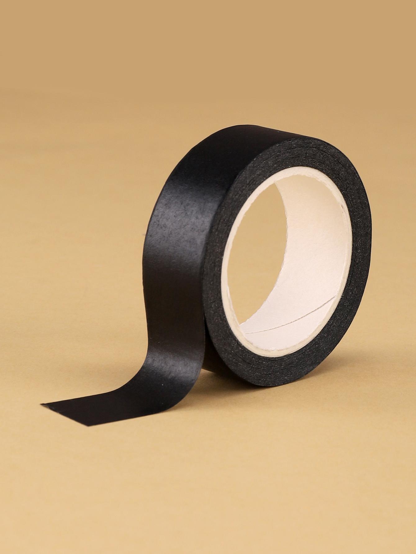 1pc Adhesive Masking Washi Tape School Supplies Stationery Length 393.7in Single Colour Basic Washi Tape