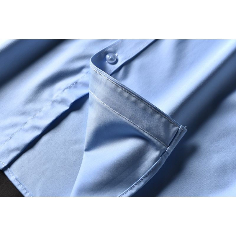 Export Factory Balance Cargo with Logo Cut off Summer Men Business Leisure Iron-Free Silm Solid Color Short Sleeve Shirt Shirt Plus Size