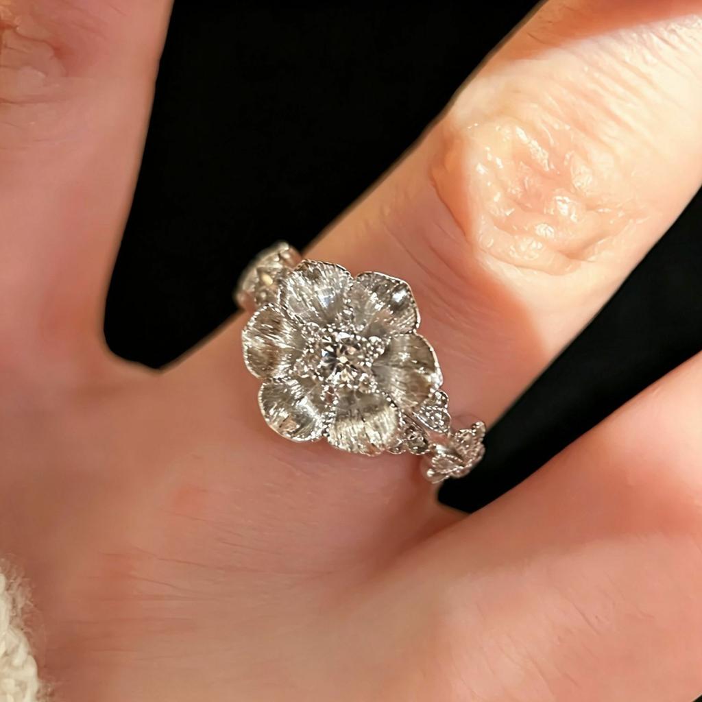 VENTFILLE 925 Sterling Silver Frosting Ring For Women Minimalist Irregular Versatile Fashion Elegant Jewelry Gift Dropshipping