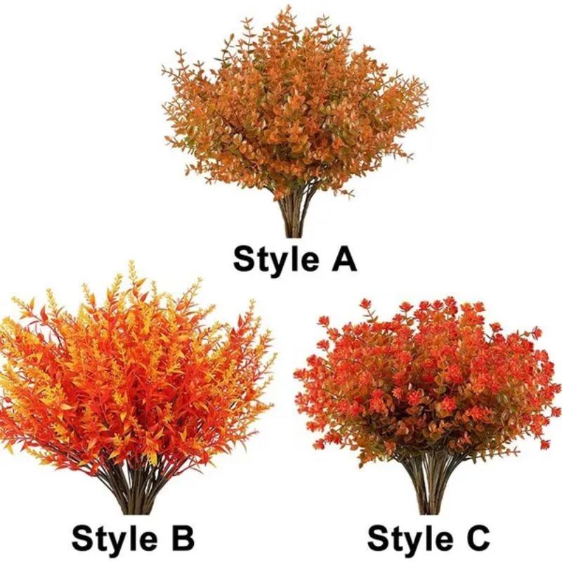 1–6 Bündel künstliche Herbstblumen, UV-beständig, Herbstdekorationen für Thanksgiving, Zuhause, Küche, Zimmer, Bauernhaus, Blumenarrangements für drinnen und draußen