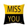 Nordic Modern Yellow Plush Throw Pillow Cover - Single-Sided Print Home Decor Cushion.