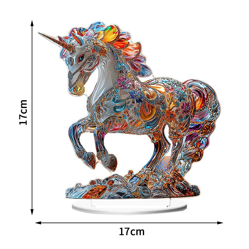 2D Acrylic Ornament 2026 Year Of The Horse Desktop Decorate Miniature Statue Pony Festival Decor Home Office New Year Gift