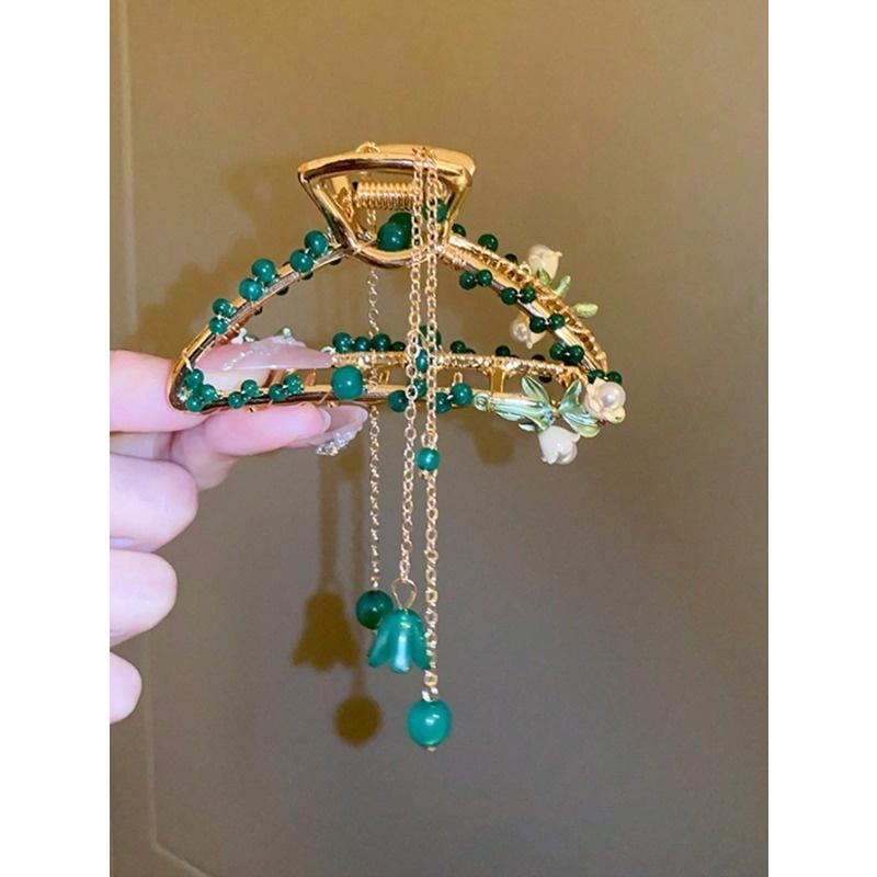 Flower Decor Hair Claw Elegant Perfect Gift for Friends for Daily Use Tiaras St. Patrick's Day Claw Clips Hair Clips Hair Jaw Clip Hair Clamps