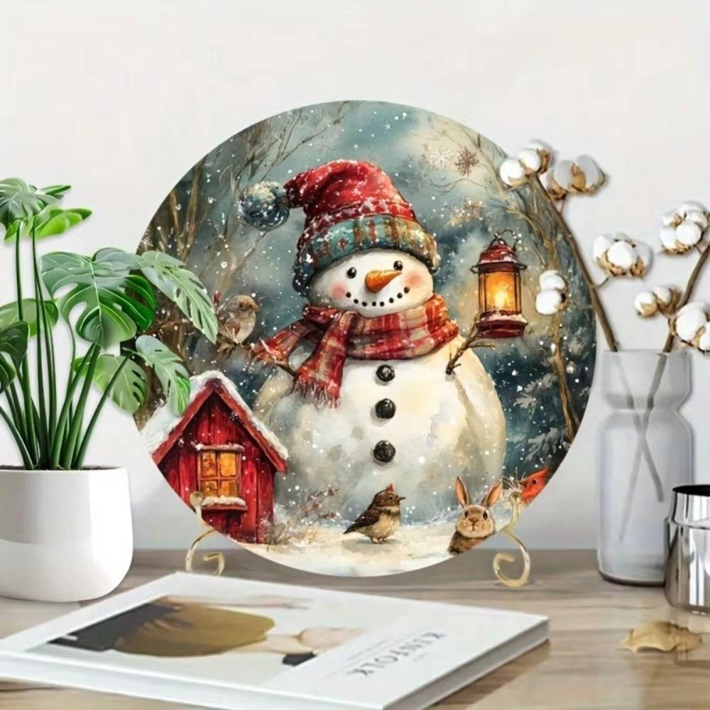 Metal Wall Sign Magic Deer Christmas Art Home Decor 20x20 Cm