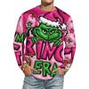 Men's Christmas Printed Imitation Cotton Long-sleeved Shirt