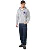 Champion Street Big C Logo Sagara Size S Men's Full-Zip Hoodie, Fleece-Lined, Style, Embroidered, Patch, Navy, (C3-E128)