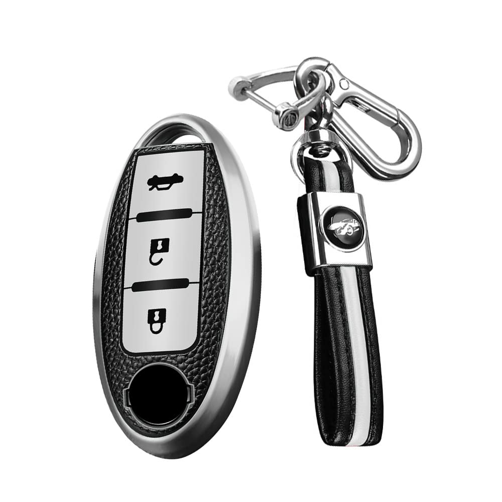 

[KUNIO] Nissan Dedicated Key Holder, Key Case, Waterproof, For NISSAN, Serena, X-Trail, Elgrand E52, серебряный
