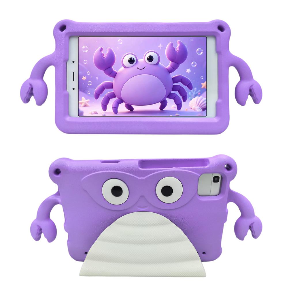 3D Cute Crab Tablet Case For Samsung Tab A11 A9 8.7 Inch A7 Lite Tab 3 8.0 T310 T311 T290 T295 Kids Cover For Huawei M5 M3 8.4