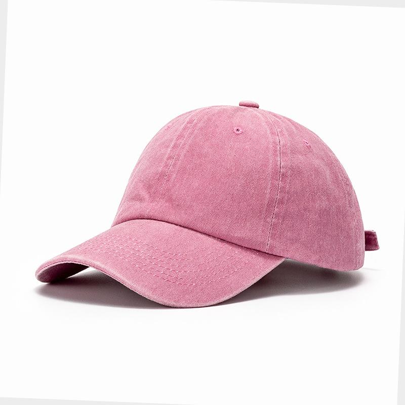 

Бейсбольная кепка из промытого хлопка для мужчин и женщин, Snapback Hat, винтажные кепки в стиле хип-хоп, однотонная шляпа для папы, костяная кепка, уличная повседневная спортивная кепка 54-59cm розовый