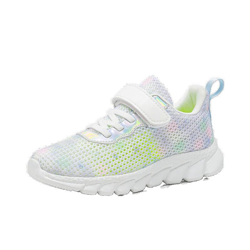 Classmate 2025 Spring and Summer New Children's Casual Fly-woven Lightweight Velcro Sneakers Breathable Color Soft-soled Mesh Shoes