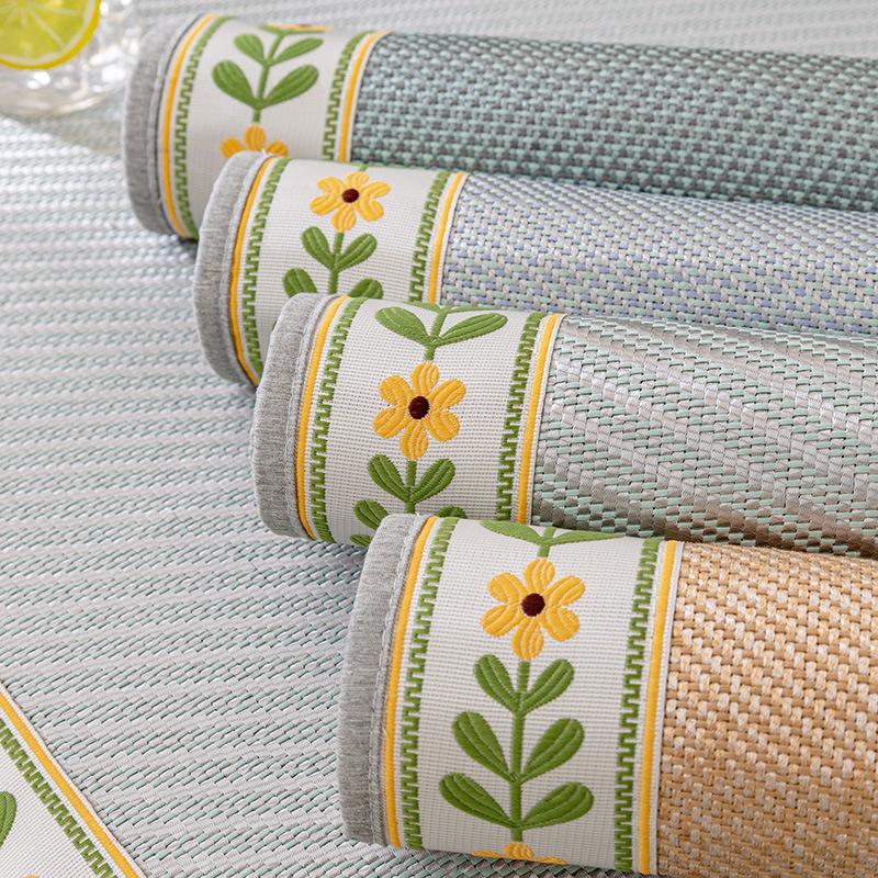 Summer Sleeping Mat Sofa Cushion Cooling Mat for Summer Popular Solid Wood Leather Sofa Cover Slipcover Full Covered Cushion