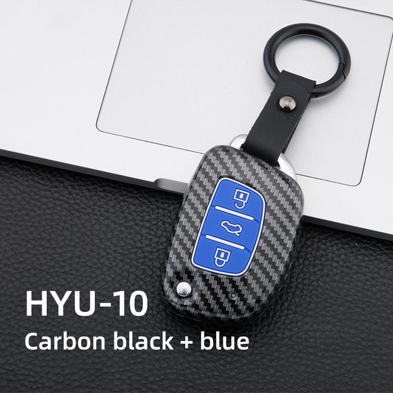 Abs Carbon Car Flip Key Case Cover For Hyundai Solaris Creta Ix25 Kona Tucson Sonata Fe I40 Elantra Ix35 I20 Ix45 Hb20 Accent