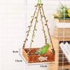 Imitation Rattan Pet Bird Nest Breathable Round/Square Bird Hammock for Cage Hand-Woven Washable Bird Sleeping Hut Parakeet