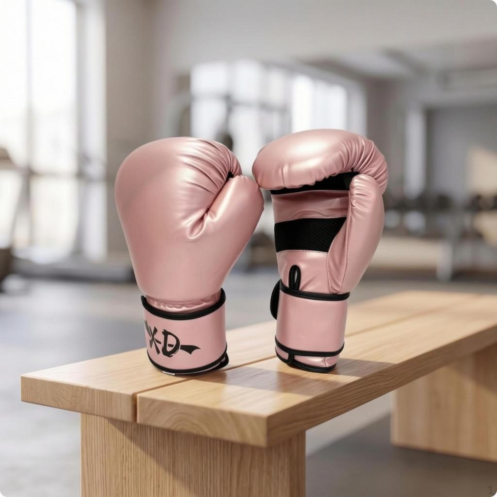 Secure Boxing Gloves with Mesh | Glossy Synthetic Exterior, Padded Punching Surface,
