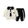 Kids Casual Long-Sleeve Set, Comfortable Daily Wear Outfits