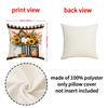 Autumn Harvest Theme Cushion Cover Floral Print Linen Cushion Cover Holiday Decorative Cushion Cushion Cover