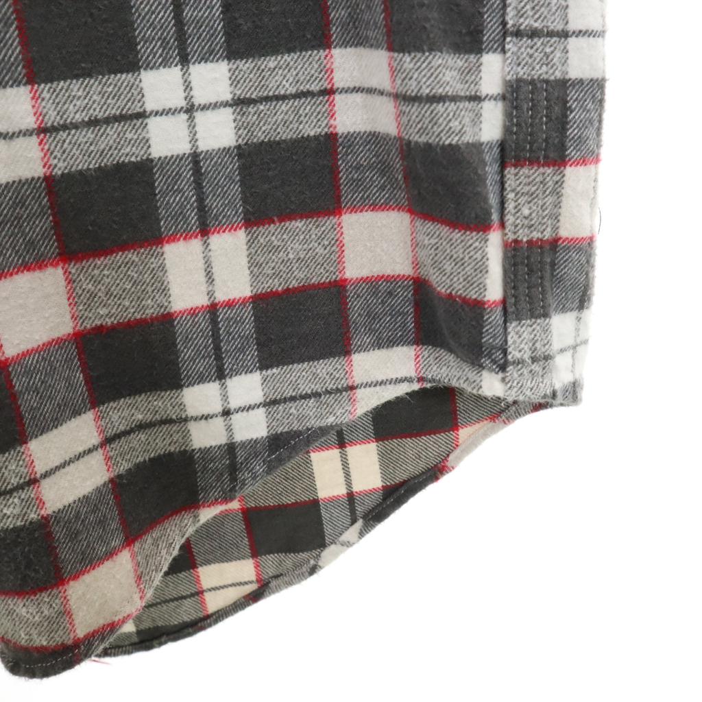 RRL 90er Jahre Initial-Etikett Rot 3 Sterne Altes Karomuster Langarm Flanellhemd Herren Gebraucht