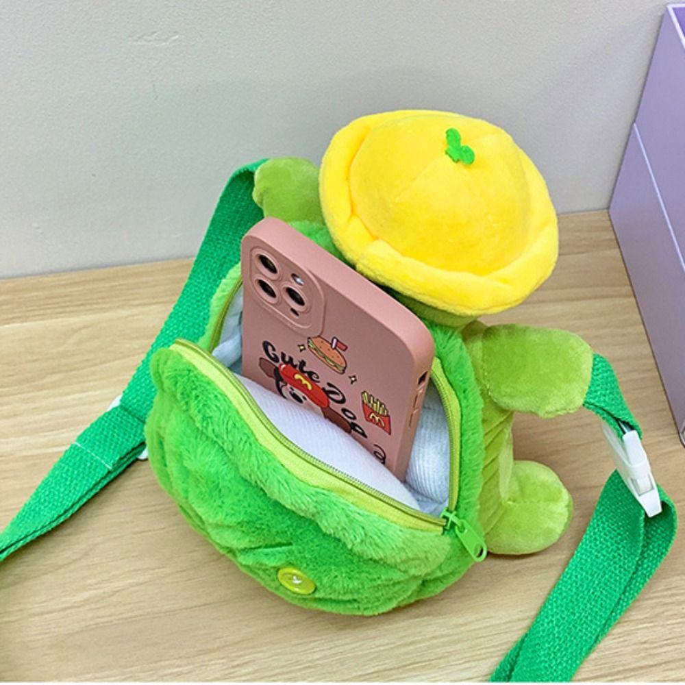 Doll Children Backpack Plush Cartoon Animal Shoulder Bag Creative Turtle Crossbody Bag  Gift